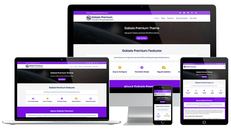 Galaxis Premium - WordPress Theme