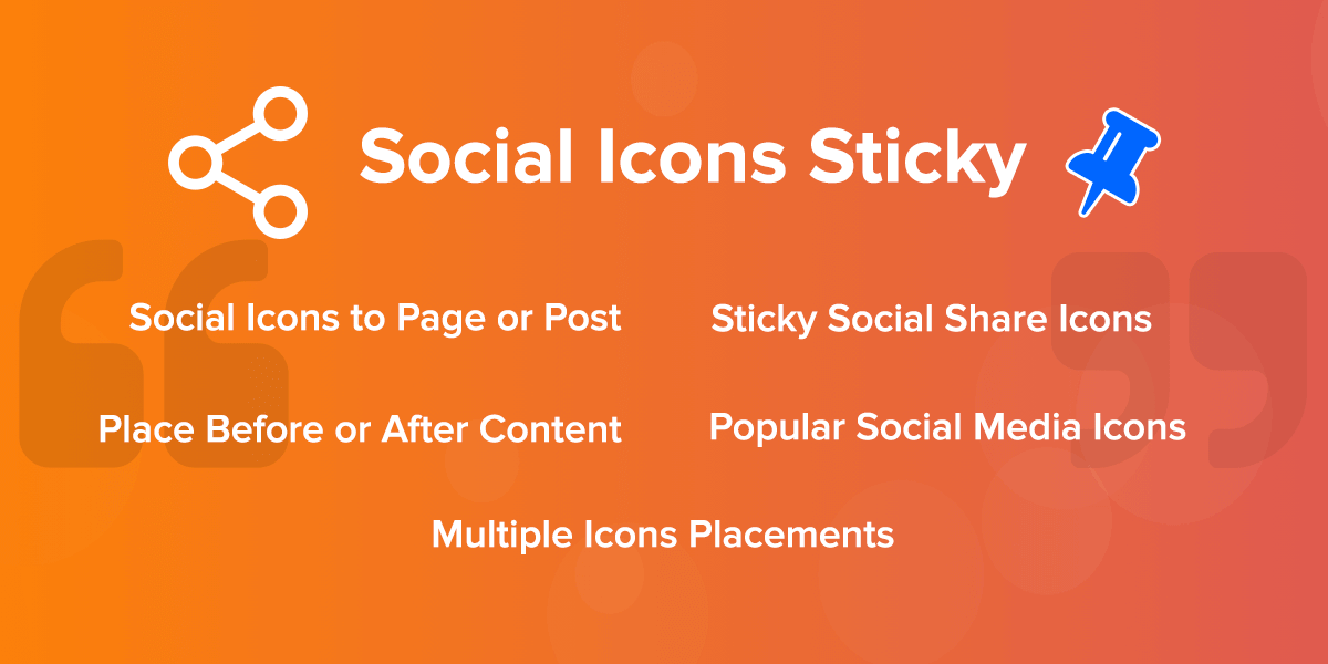 Social Icons Sticky - WordPress Plugin