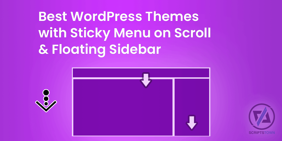Best WordPress Themes with Sticky Menu on Scroll and Floating Sidebar