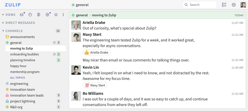 Organized Chat for Distributed Teams - Zulip