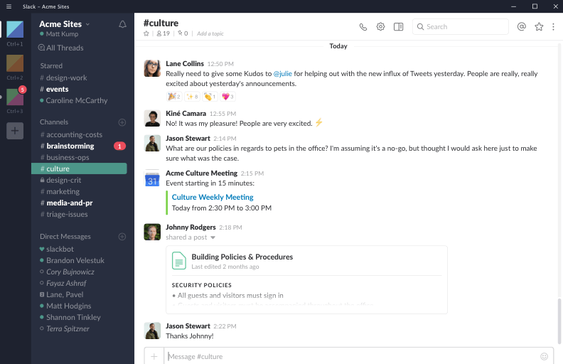 Team Communication & Workspace - Slack