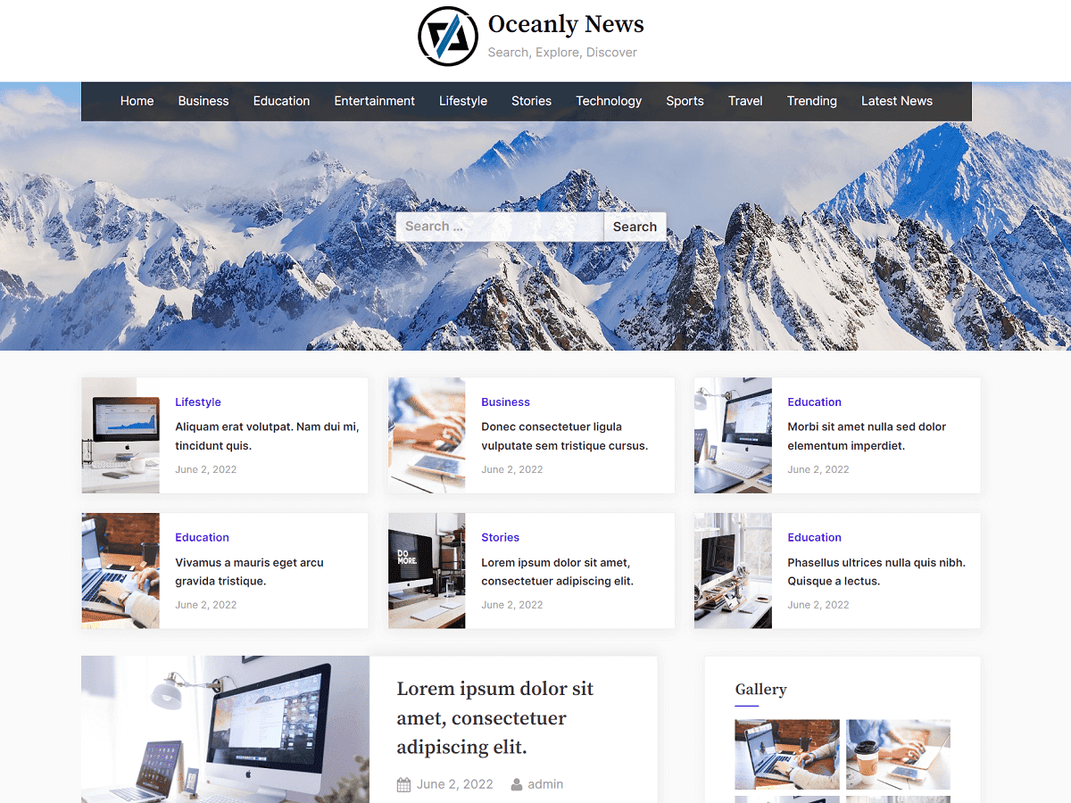 Oceanly News - WordPress Theme