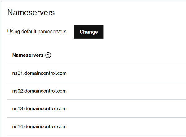 Change Default Nameservers in GoDaddy