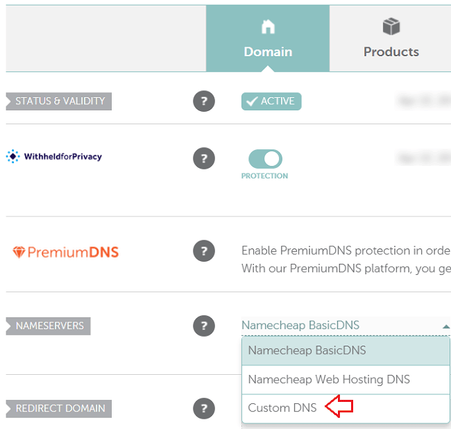 Change Domain Nameservers in Namecheap