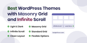 Best WordPress Themes with Masonry Grid and Infinite Scroll