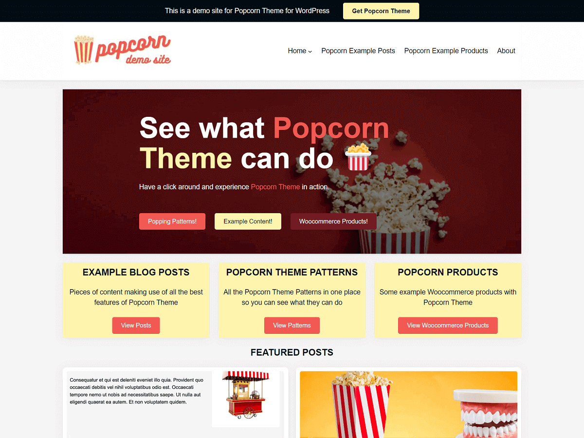 Popcorn - WordPress Theme