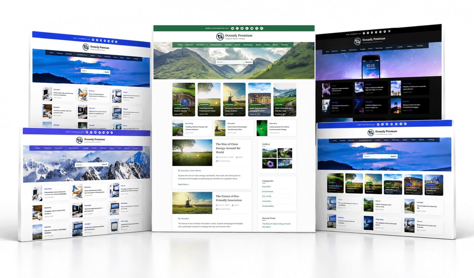 Advanced Options and Color Presets - Oceanly Premium theme